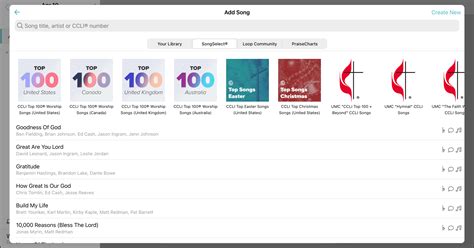 Importing from SongSelect .